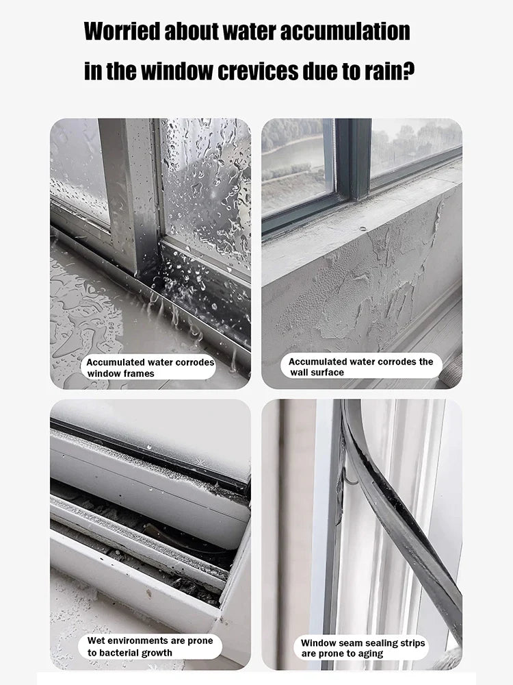 Aluminum Alloy Window Water Blocking Bar – Rain Flashing Board & Waterproof Sealing Strip for Home Windows
