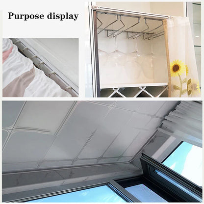 Strong Self-Adhesive Curtain Track: Nano Silent Sliding Top-Mounted or Side-Mounted Window Decor Accessory - No Punching Required