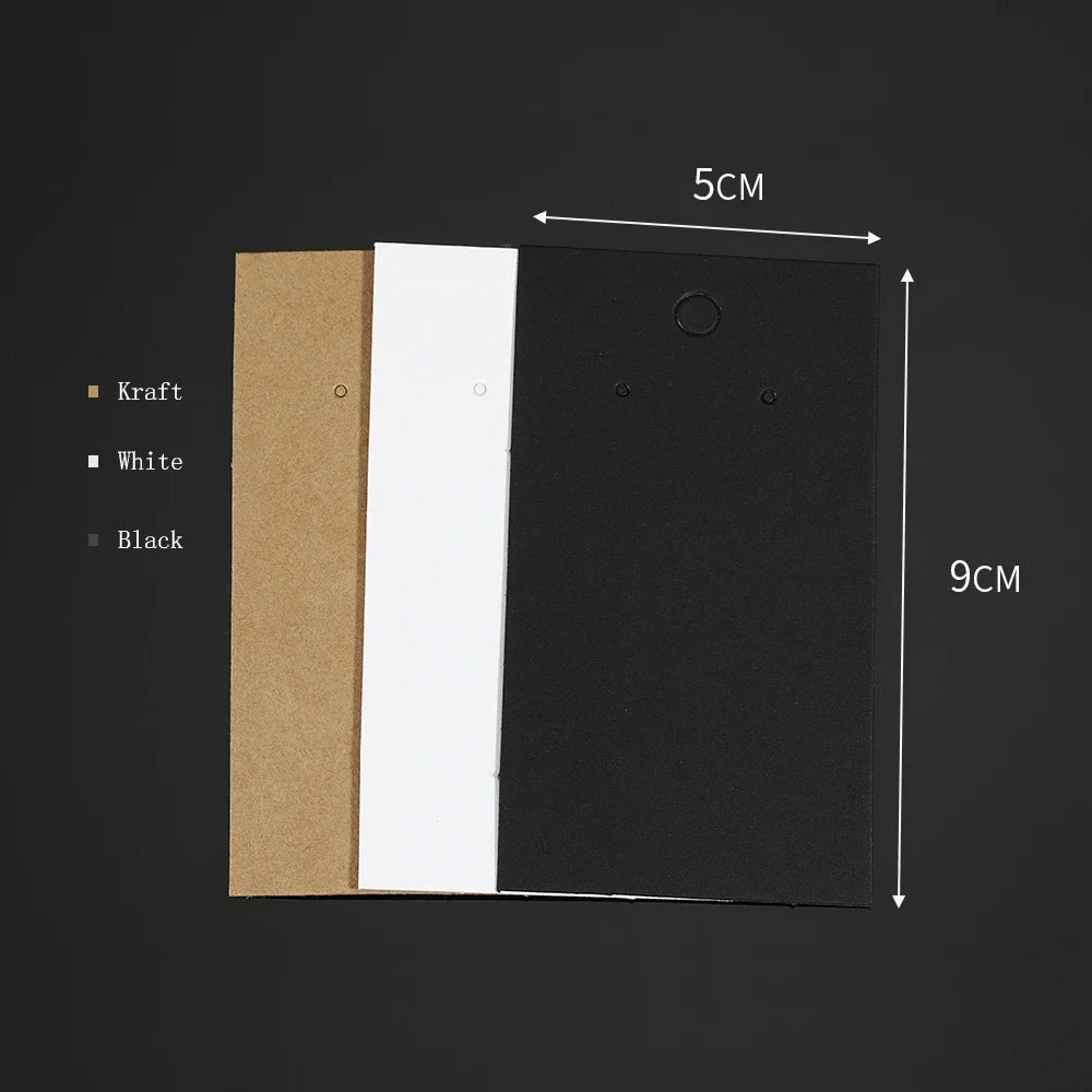 50 Sets Earring & Necklace Display Cards with Self-Seal Kraft Paper Bags – DIY Jewelry Packaging