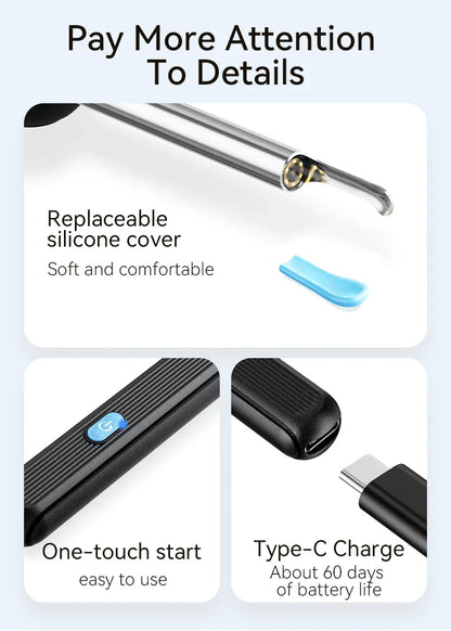 Wireless Ear Wax Cleaner with Camera – Safe Earwax Removal Endoscope with LED Light, Ear Cleaning Tool for Ear Care