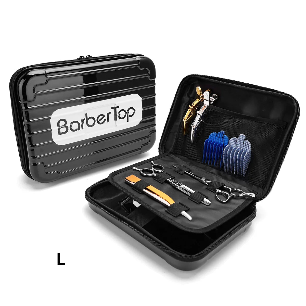 BARBERTOP Waterproof Tools Storage Bag – Hair Clipper, Scissors, Shaving Kits & Haircut Accessories Organizer Box