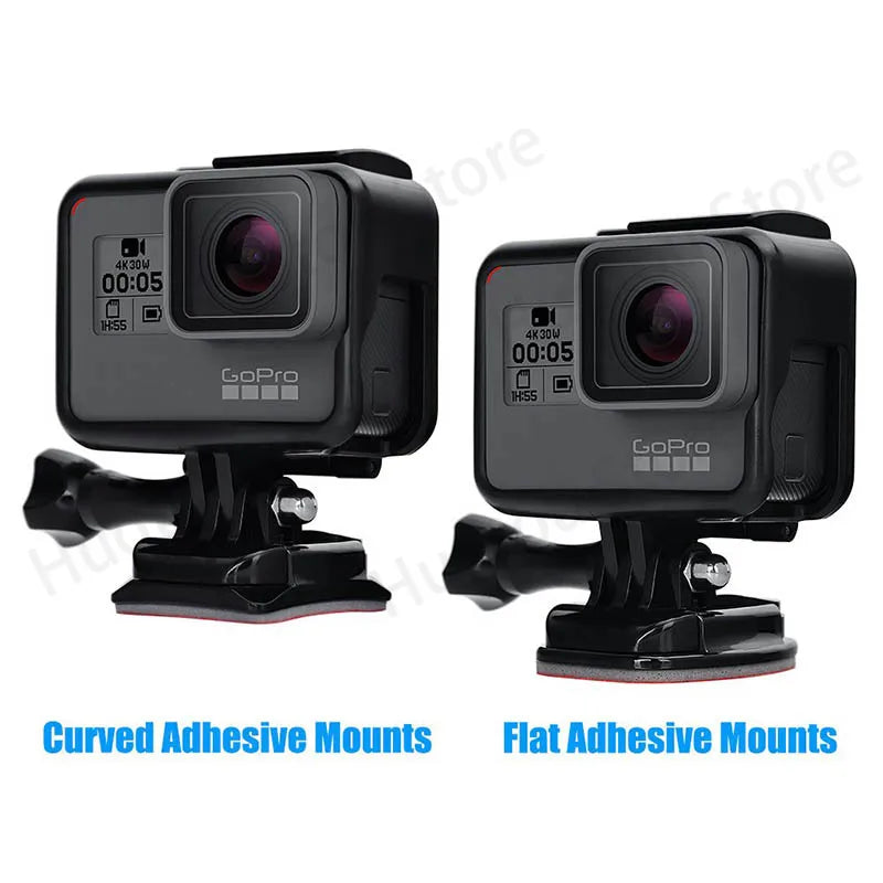 GoPro Helmet Adhesive Mount Kit – Flat & Curved 3M Sticky Mounts for GoPro Hero 5–12, Insta360 X3 & DJI Action Cameras