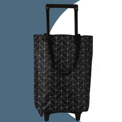 Collapsible Shopping Trolley Bag — Reusable Foldable Grocery Cart with Wheels