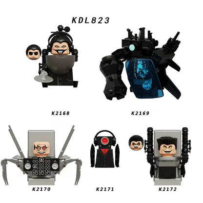 2025 KDL844 Toilet Man Mini Puzzle – Cartoon Bricks Action Figure Building Blocks Toy Gift