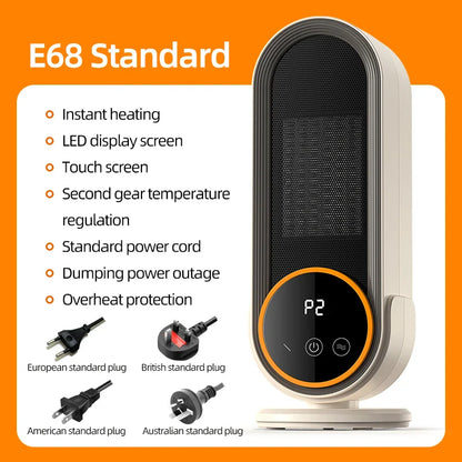 Electric Fan Heater – Household Winter Foot Warmer Energy-Saving Hot Air Heater