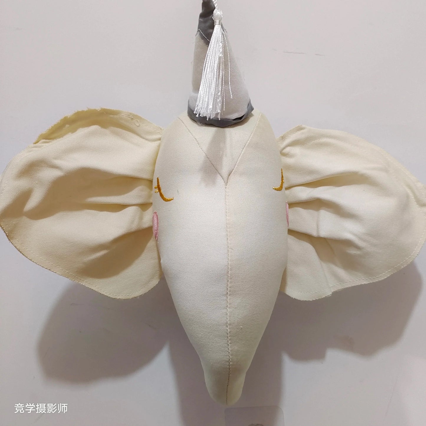 Handmade 3D Felt Animal Heads — Elephant & Swan Wall Hanging Decor for Nursery & Kids’ Bedroom