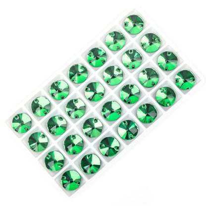 Crystal Rhinestone Flatback Beads - AB Round Shell Gems for DIY Crafts, Clothing & Wedding Decoration