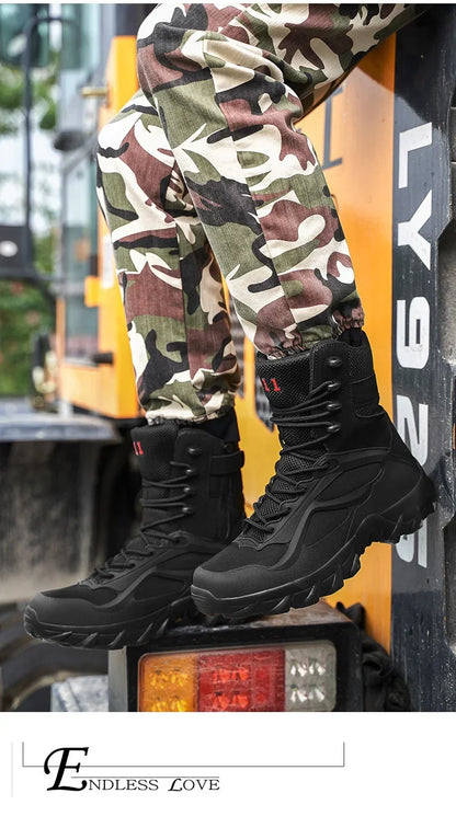 Men's Tactical Boots - Lightweight Autumn Special Forces Field Boots, Non-Slip Outdoor Shoes for Men (Zapatillas Hombre)