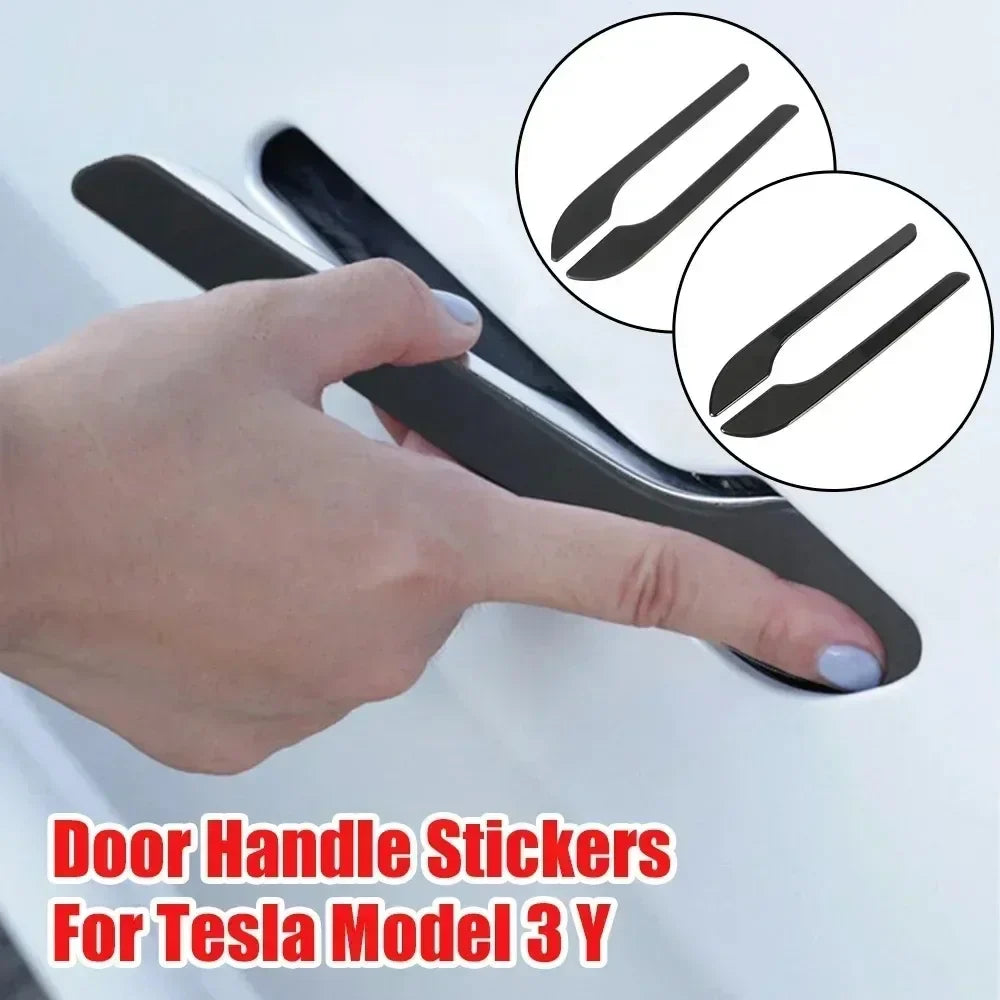 Tesla Model 3/Y Carbon Fiber ABS Door Handle Covers – Premium Durable Car Accessories 2024