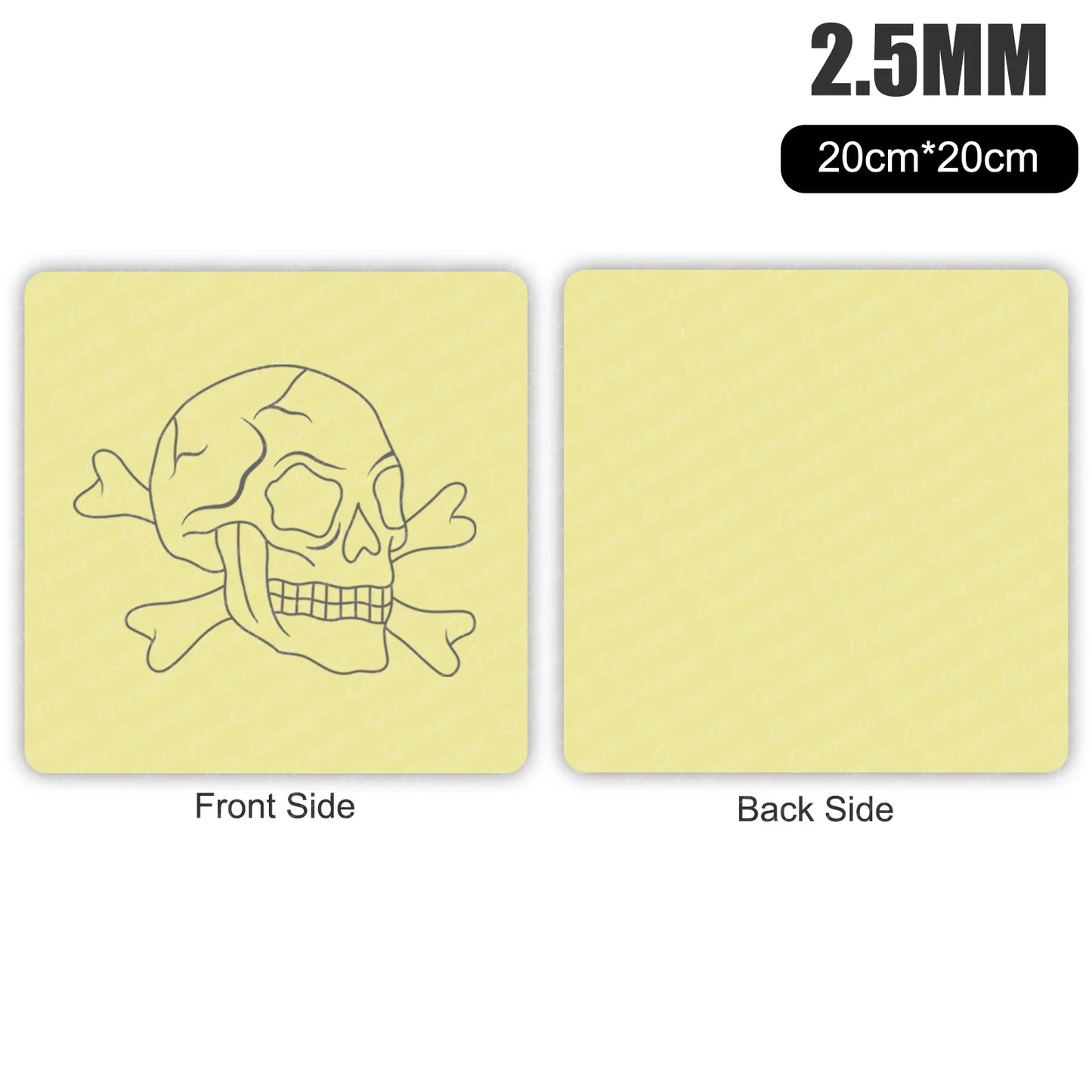 Silicone Practice Skin for Permanent Makeup — Double-Sided Latex Sheet with Brows Design for Hair Stroke Training