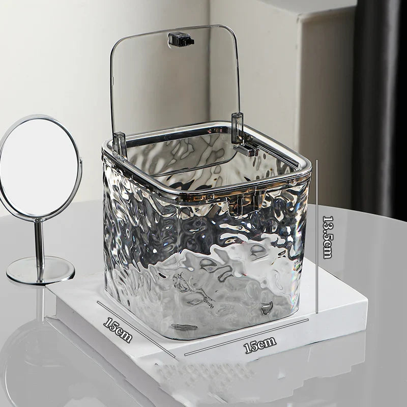 Acrylic Hair Accessories Organizer — Clear Storage Box for Hair Ties, Headbands, and Laundry Pods, Desktop Organizer