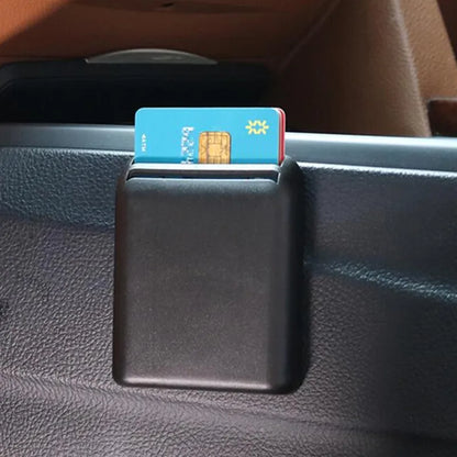 Multifunction Car Organizer - Auto Seat Crevice Storage Box with Card Ticket Bracket Stand, Universal Interior Accessories (6.8x8.5cm)