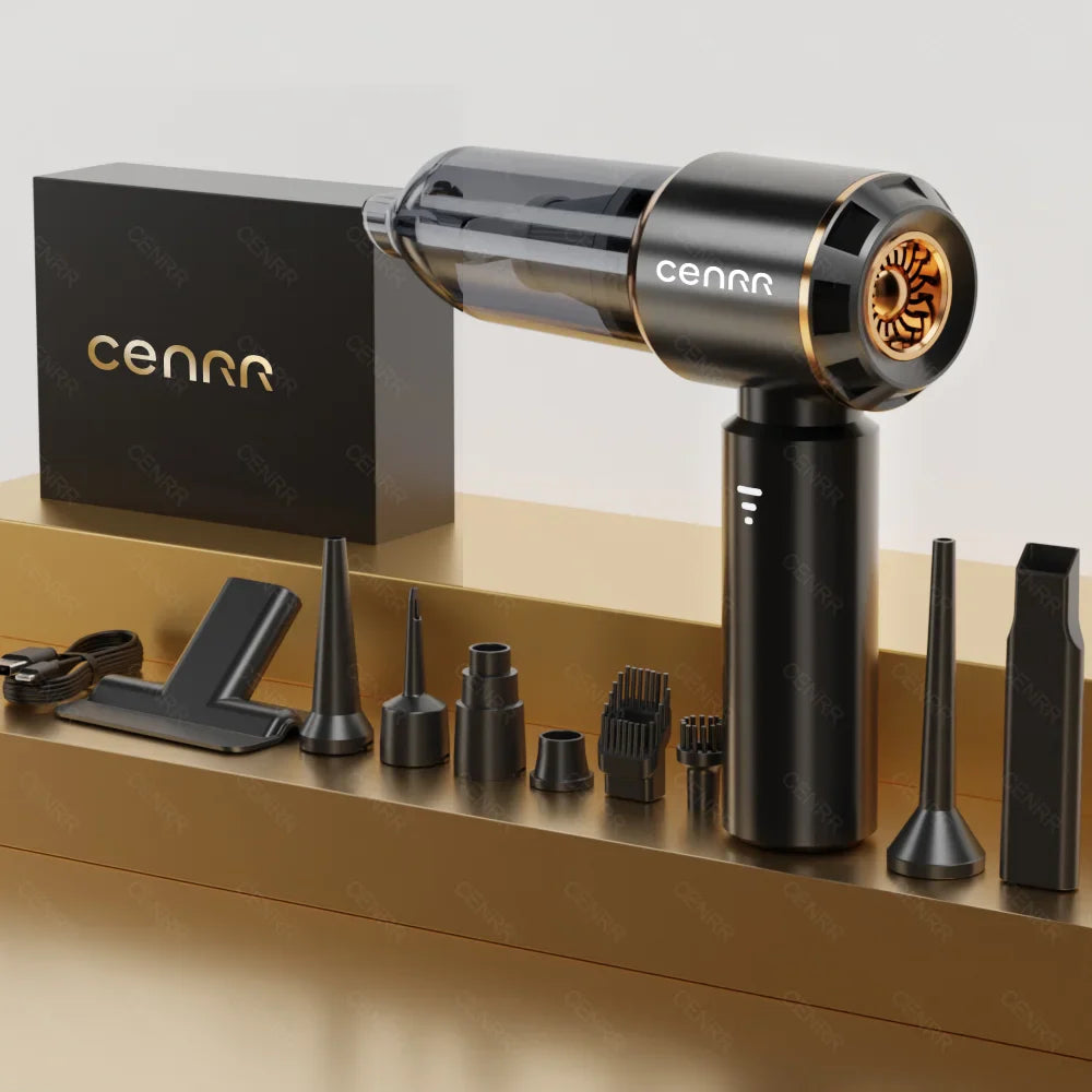CENRR 360000PA Mini Cordless Car Vacuum Cleaner – Powerful Handheld Portable Wireless Cleaning Machine