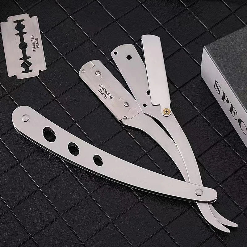 ZqZq 10 Shaving Blades – Straight Edge Razor for Haircut, Beard, Eyebrow Shaving & Manual Depilation