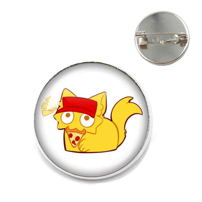 Pizza Character Elliot Game Forsaken Pin Brooch – Funny Meme Backpack Accessory for Friends & Fans Gifts