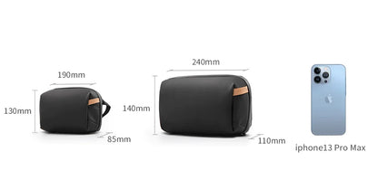 PGYTECH Waterproof Tech Organizer Pouch – Small Electronics Bag for Cables, Phones & Batteries