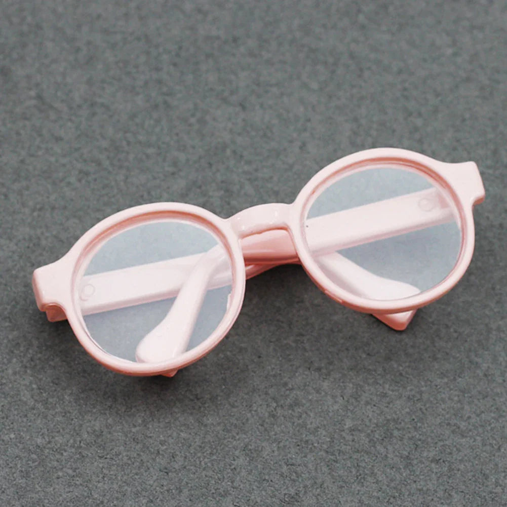 6.5cm Transparent Plastic Glasses for BJD Dolls, Labubu, MSD, SD, EXO - Sunglasses for 1/8, 1/6, 1/3, 1/4 Plush Dolls