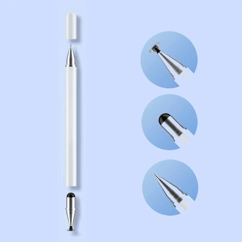 3-in-1 Stylus Pen for iPad, Samsung, Xiaomi Tablets & Smartphones – Capacitive Touch Drawing Pencil for iOS & Android