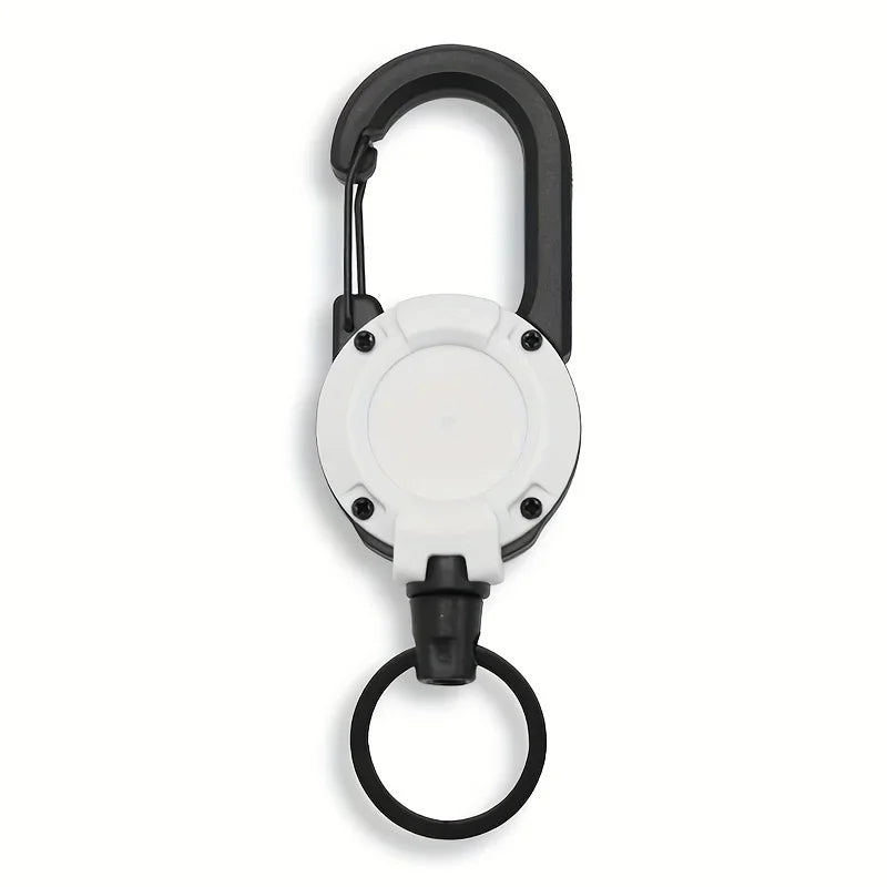 1/2/4PCS Retractable Keychain Badge Reel – Heavy Duty Extendable Holder with Carabiner for Men’s Outdoor Bags