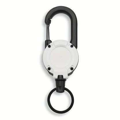 1/2/4PCS Retractable Keychain Badge Reel – Heavy Duty Extendable Holder with Carabiner for Men’s Outdoor Bags