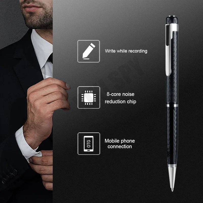 Digital Voice Recorder Pen — Portable USB Audio Recorder with MP3 Playback for Lectures, Meetings & Classes (8GB/16GB/32GB)