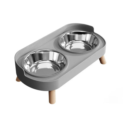 Colorful Dopamine Pet Double Bowl – Stainless Steel Large Capacity Cat & Dog Feeding & Water Dish Fashion Pet Bowl Set