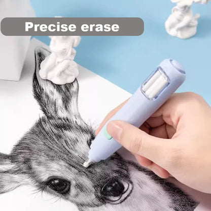 Deli Electric Eraser Pen — Automatic Sketch & Drawing Eraser with Refill Batteries for Kids