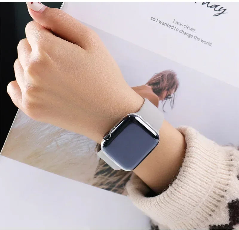 Soft TPU Full Case Screen Protector for Apple Watch Series 2-10 & SE/Ultra – 41mm-49mm iWatch Cover