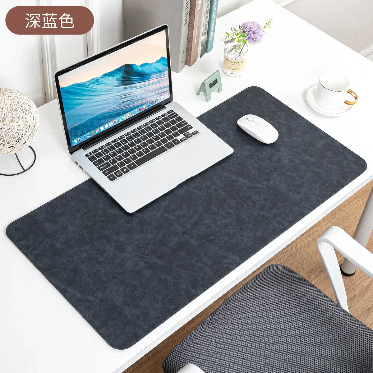 Waterproof PU Desk Pad – Large Non-Slip Mouse Pad & Keyboard Mat for Computer Laptop, Easy to Clean Protective Cover