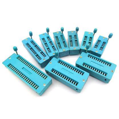 2.54mm Green DIP ZIF IC Socket – Universal P14-P40 Pin Solder Type Test Socket for IC Lock