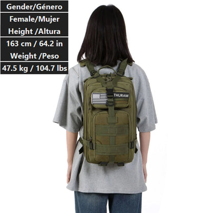 30L/50L Waterproof Nylon Backpack – 1000D Tactical Outdoor Bag for Camping, Hiking, Fishing & Hunting
