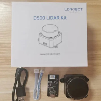 LDROBOT D500 360° Lidar Scanner — TOF Laser Radar 30000Lux, ROS1/ROS2 Compatible, Indoor & Outdoor Replacement for D300 Kit