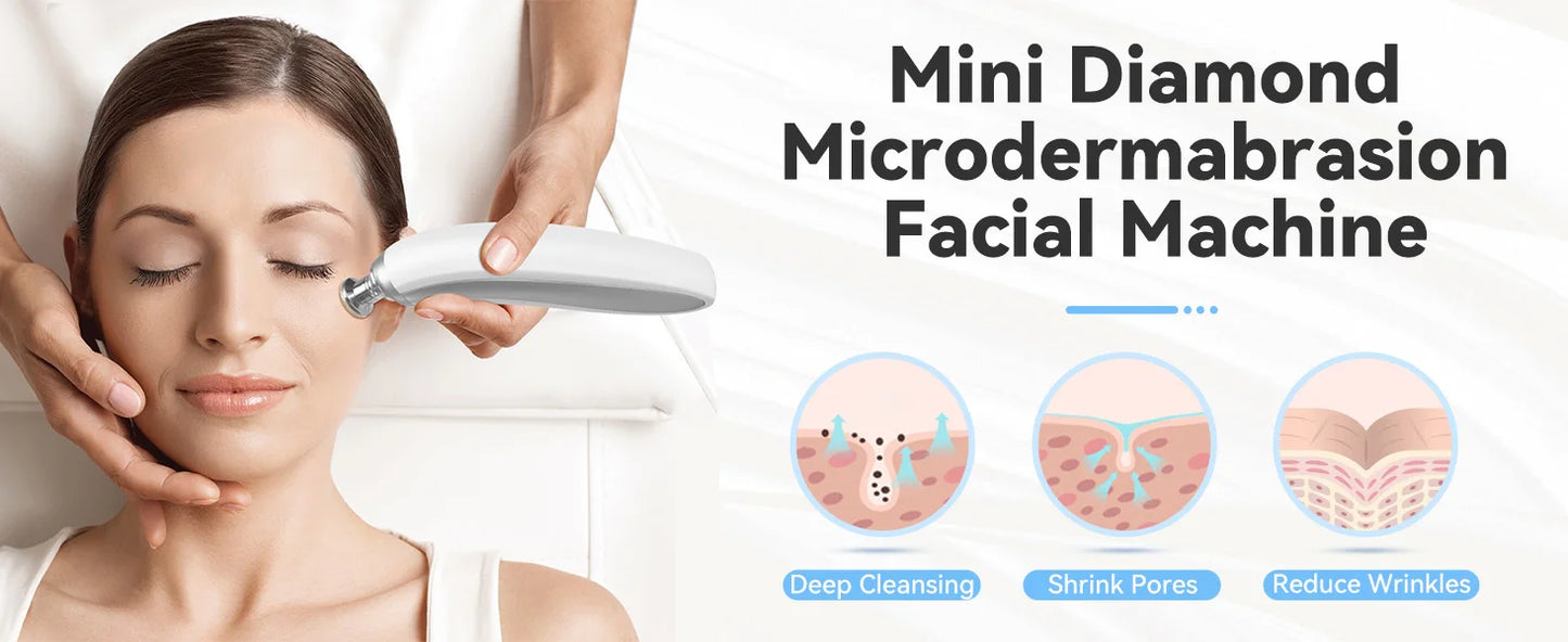 Upgraded Diamond Microdermabrasion Machine - Blackhead Removal & Professional Facial Deep Cleansing Device for Home Skin Care