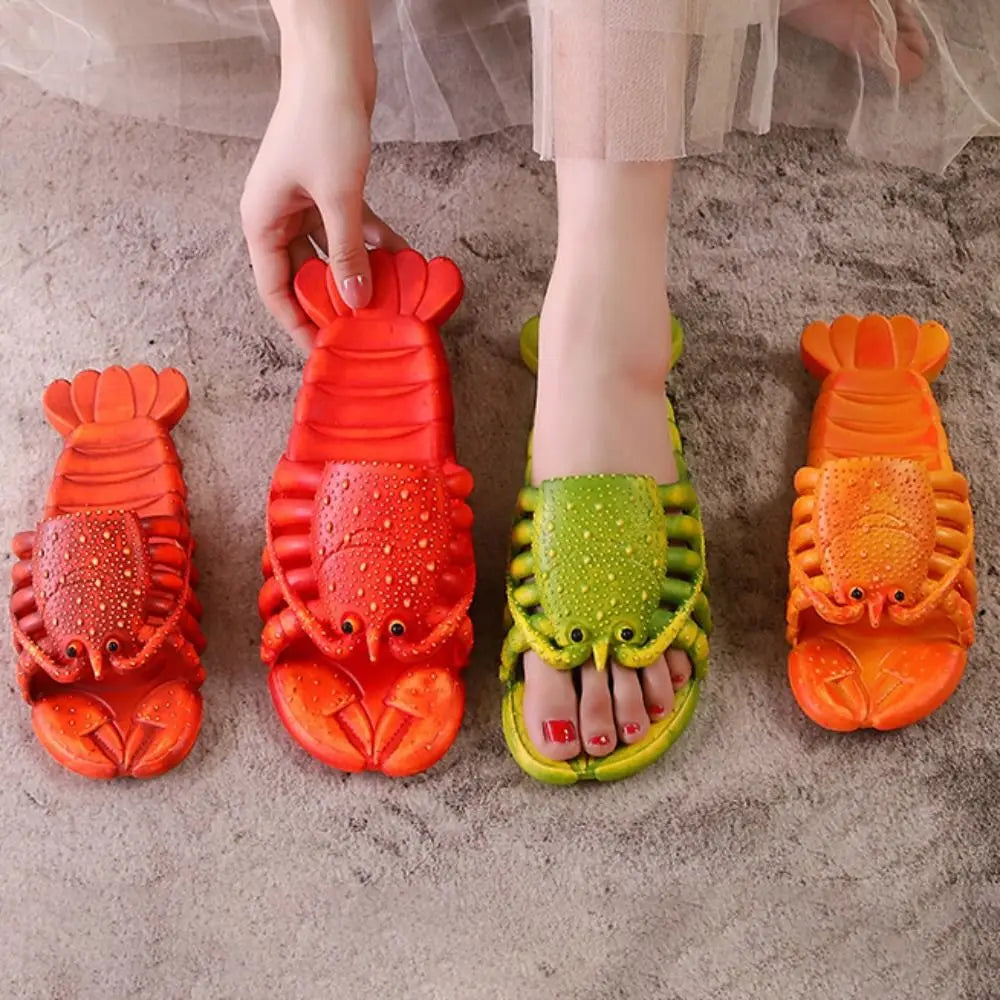 Funny Lobster Slippers - Non-Slip PVC Soft Sole Beach Slides