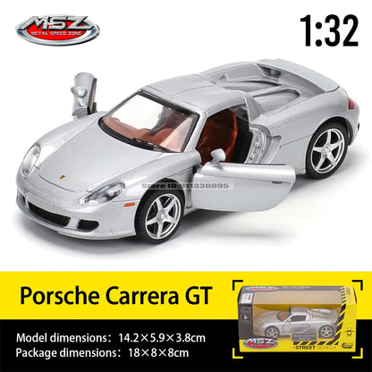 MSZ 1:32 Die-Cast Car Model — Porsche 911 GT3 RS, Audi, BMW & Nissan Alloy Toy Collectible, Decorative Gift for Kids & Adults