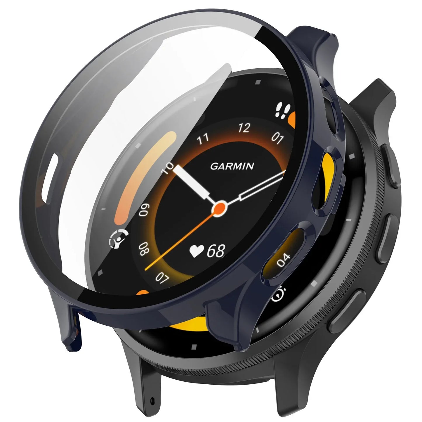 2-in-1 Tempered Glass Screen Protector + Hard Case for Garmin Venu 3/3S – Full Coverage Bumper Shell Accessory