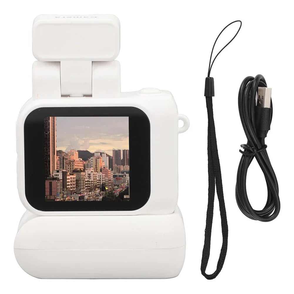 Y4000 Mini HD 1080p Camera – Portable Retro Digital Video Recorder with Screen, Flash Light & Battery Dock