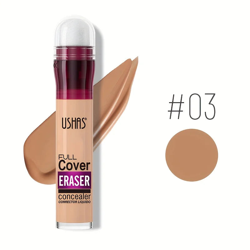 New Sponge Head Concealer – Long-Lasting Liquid Foundation for Dark Circles, Freckles, Acne, Pigmentation & Blemishes, Moisturizing Formula