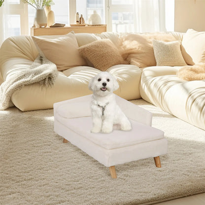 Elevated Pet Bed — Nordic Style Stool Bed with Cozy Waterproof Pad & Wooden Legs for Small Dogs & Kittens