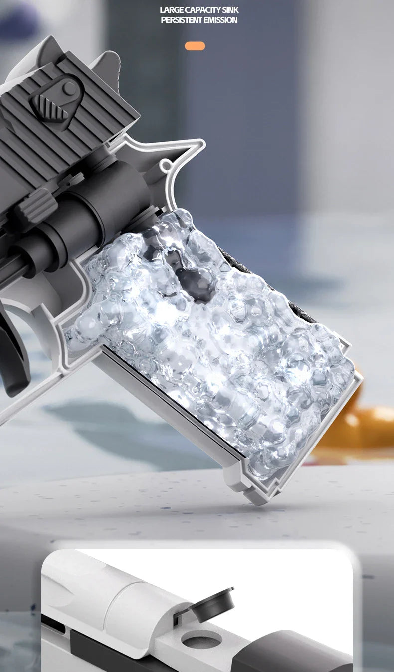 Mini Desert Eagle Water Gun – Mechanical Continuous Firing Small Pistol for Kids, Summer Beach & Pool Toy
