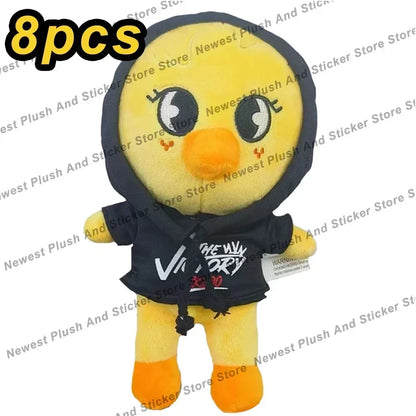 20cm Kawaii Skzoo Plush Toy Set – 8pcs Cartoon Stuffed Animals for Kids, Room Decor & Gifts