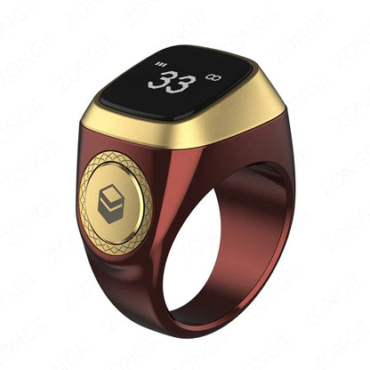 2025 IQibla Smart Zikr Ring – Electronic Digital Tasbih Counter with Vibration Reminder, Waterproof for Muslim Prayer