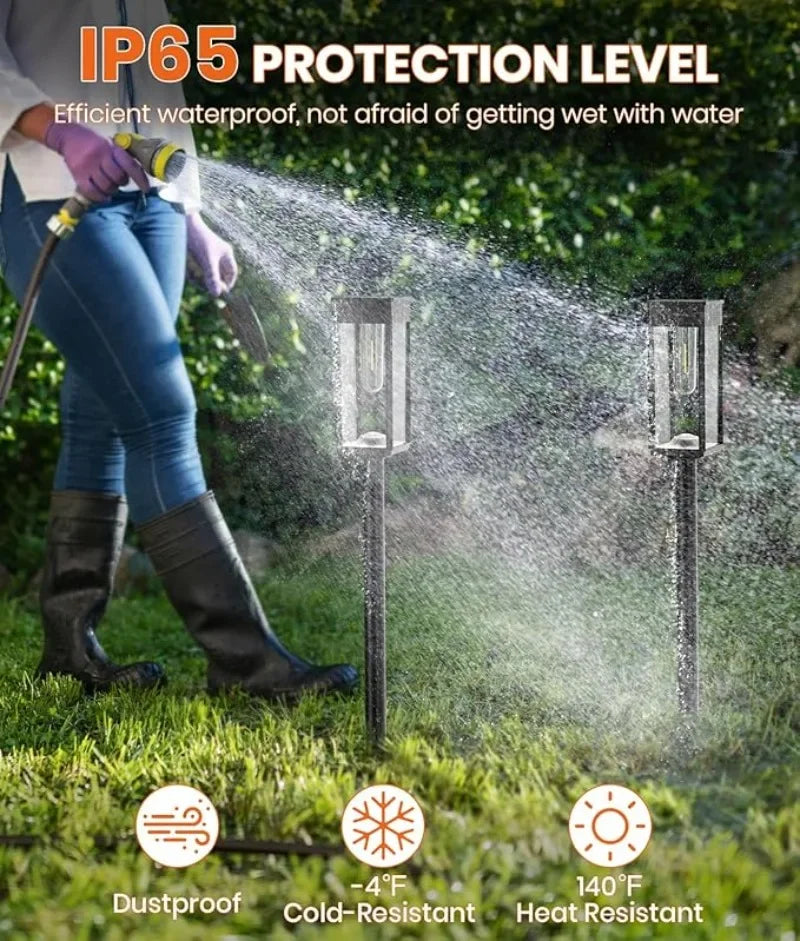1/2/4-Pack Solar Path Lights – Waterproof Outdoor Garden Lighting for Patio, Walkways & Driveways, Warm White