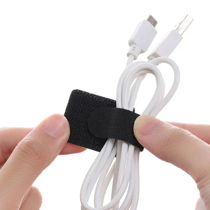 Reusable Cable Ties Fastening Wire Organizer - Self-Adhesive Adjustable Cord Holder Straps for Desk Management