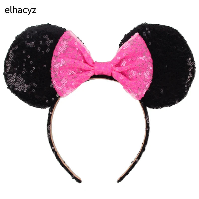 Big Classic Polka Dot Bow Minnie Mouse Ears Headband – Festival & Party Hairband for Women & Girls, Disney Trip Accessories