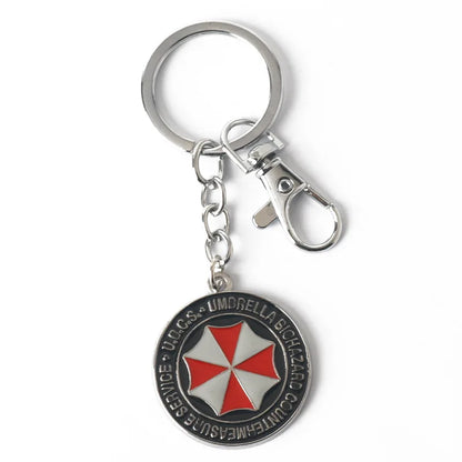 Umbrella Raccoon Logo Keychain Pendant – Metal Necklace Keyring Fashion Bag & Clothing Accessory (2024 New Design)