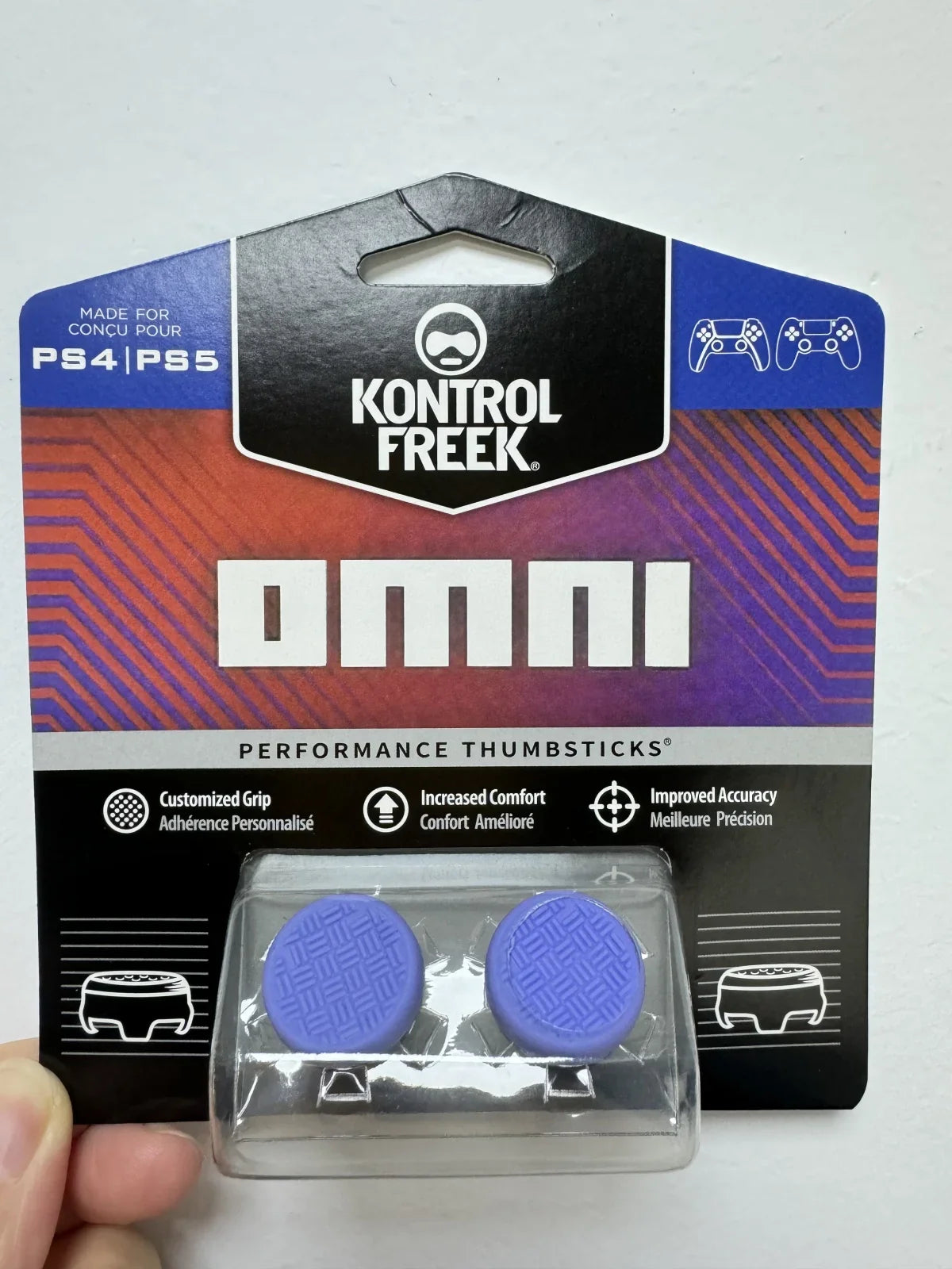2PCS Performance Thumb Grip Caps — Silicone Analog Stick Covers for PS4 & PS5 Controllers