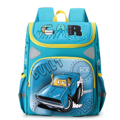 Cute Cartoon Deer Girls School Bag - Princess Purple Nylon Backpack for Primary School Kids
