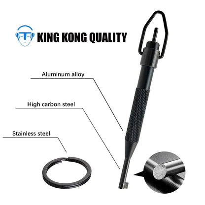 AK-01B Rotating Handcuff Key — High Carbon Steel & Aluminum Alloy with Key Ring, Universal Police Handcuff Key