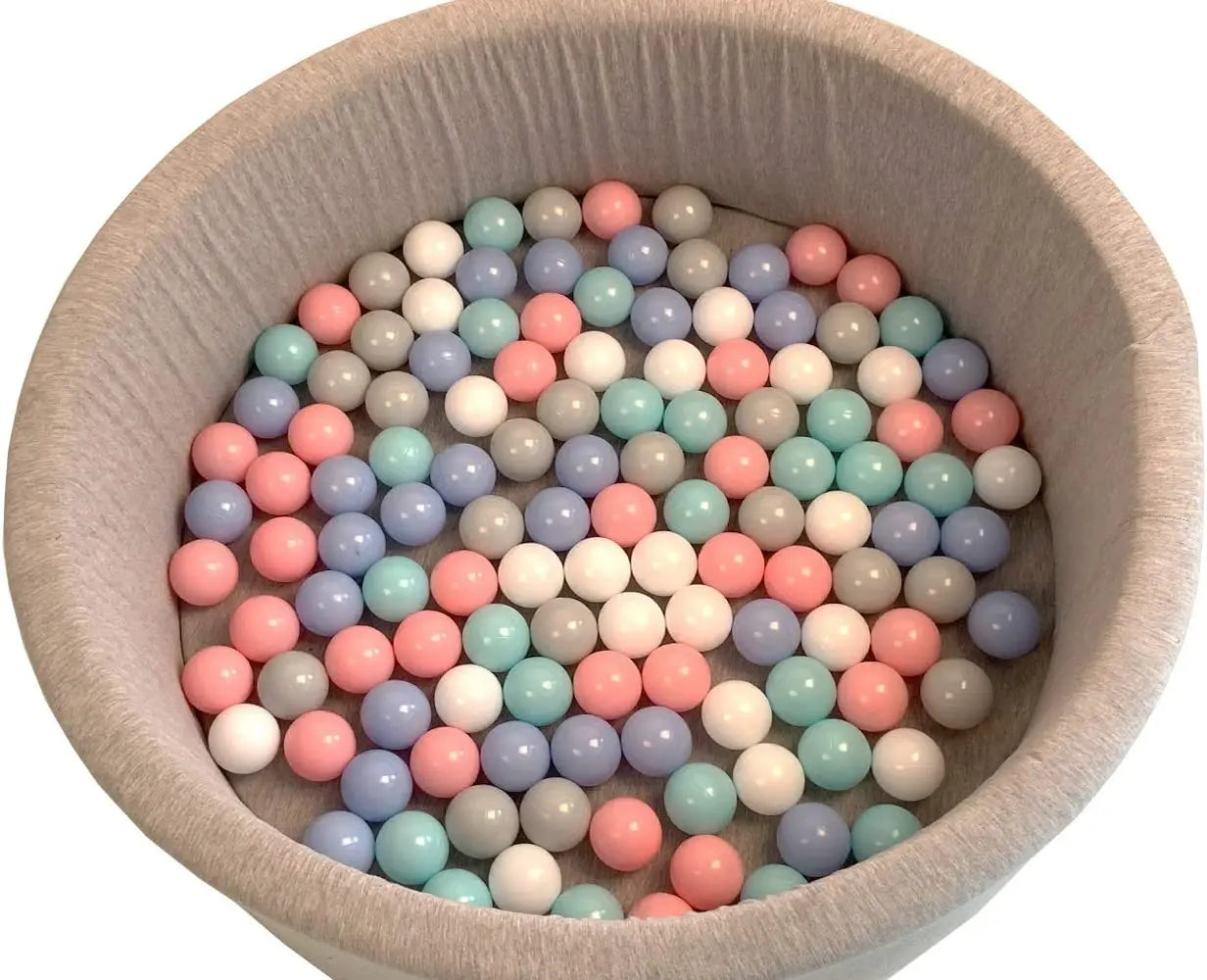 Colorful Baby Plastic Balls — Water Pool & Ocean Wave Balls with Basketball Hoop for Kids, Outdoor Tent Playhouse Toys